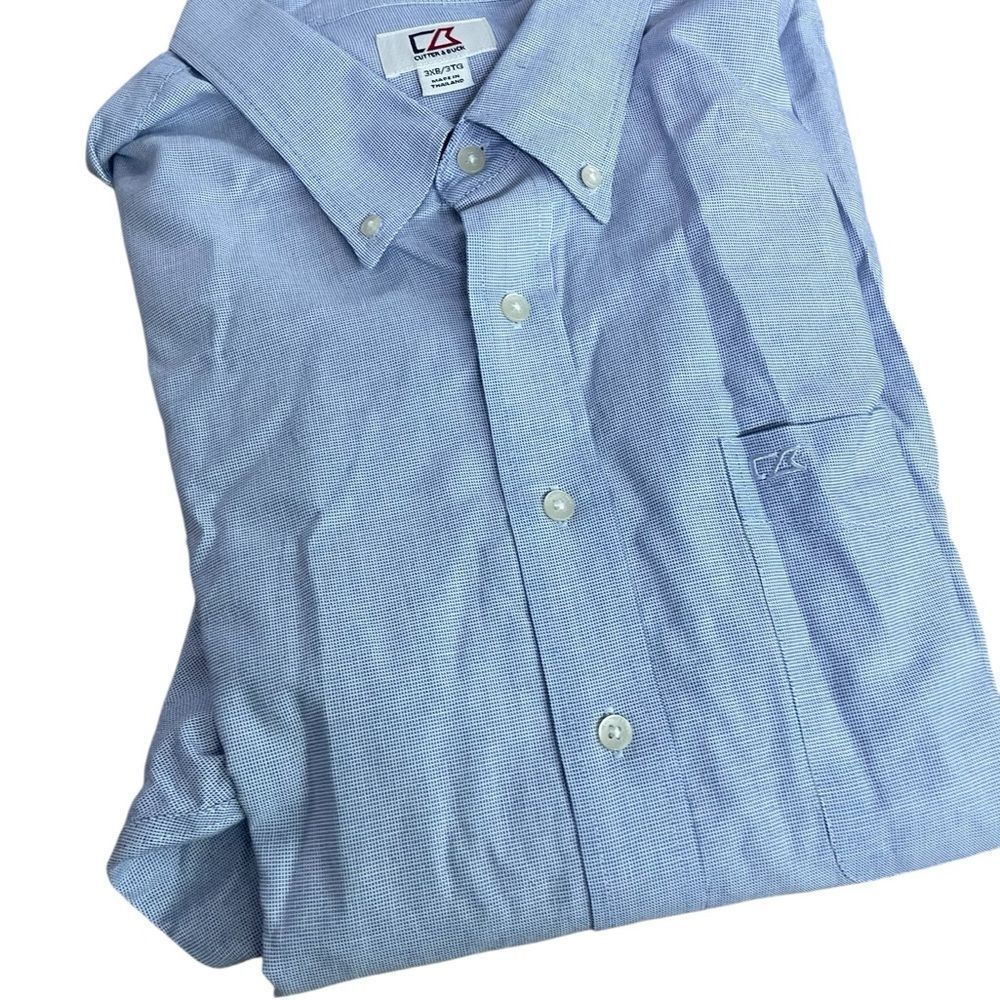 Cutter & Buck Light Blue Dress Shirt long sleeved like new size 3XB